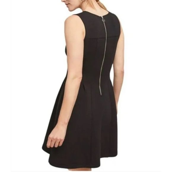 ANTHROPOLOGIE Maeve Debutante Black Fit to Flare Dress Size Medium - Picture 5 of 6